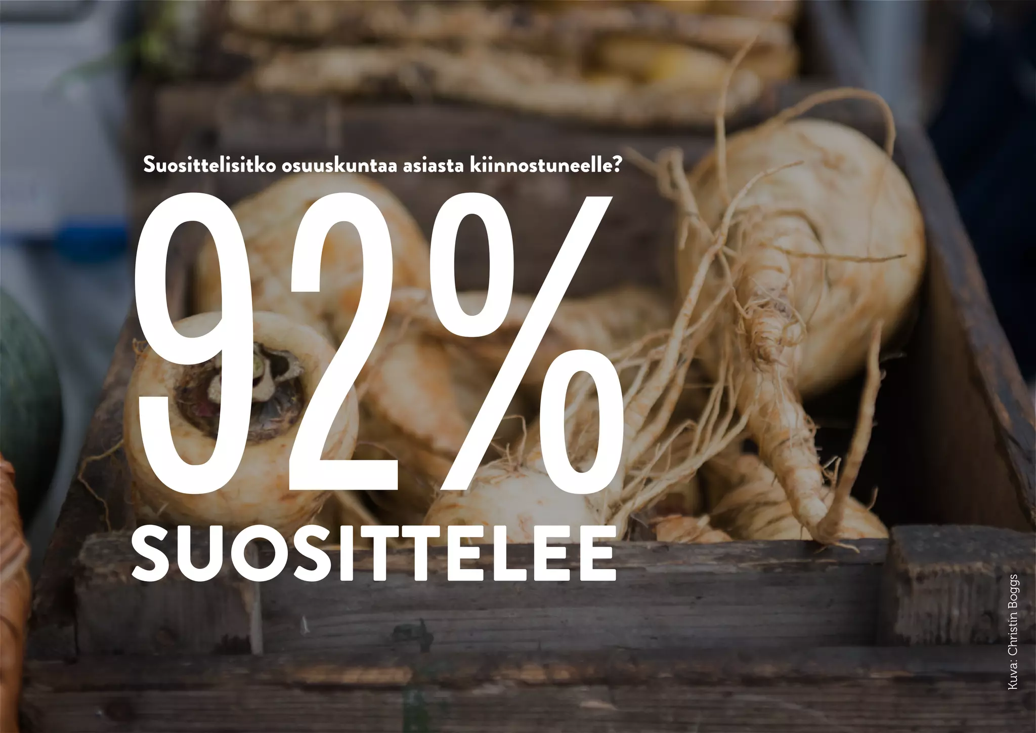 92%
SUOSITTELEE

Kuva: Christin Boggs

Suosittelisitko osuuskuntaa asiasta kiinnostuneelle?

 
