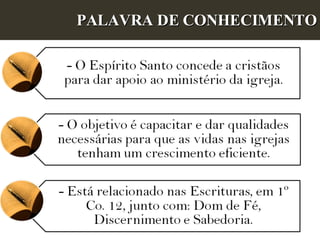 PALAVRA DE CONHECIMENTO 