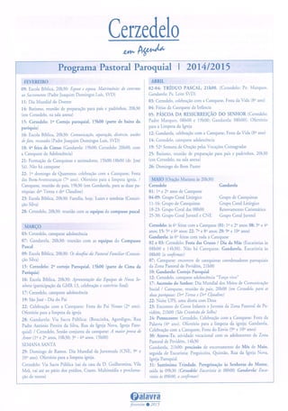 Palavra fevereiro de 2015