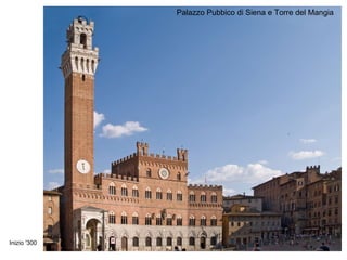 Inizio '300 Palazzo Pubbico di Siena e Torre del Mangia 