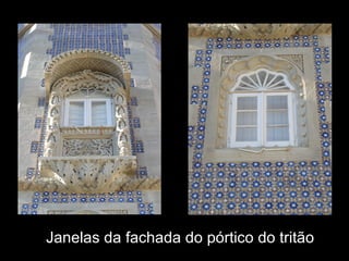 Janelas da fachada do pórtico do tritão 