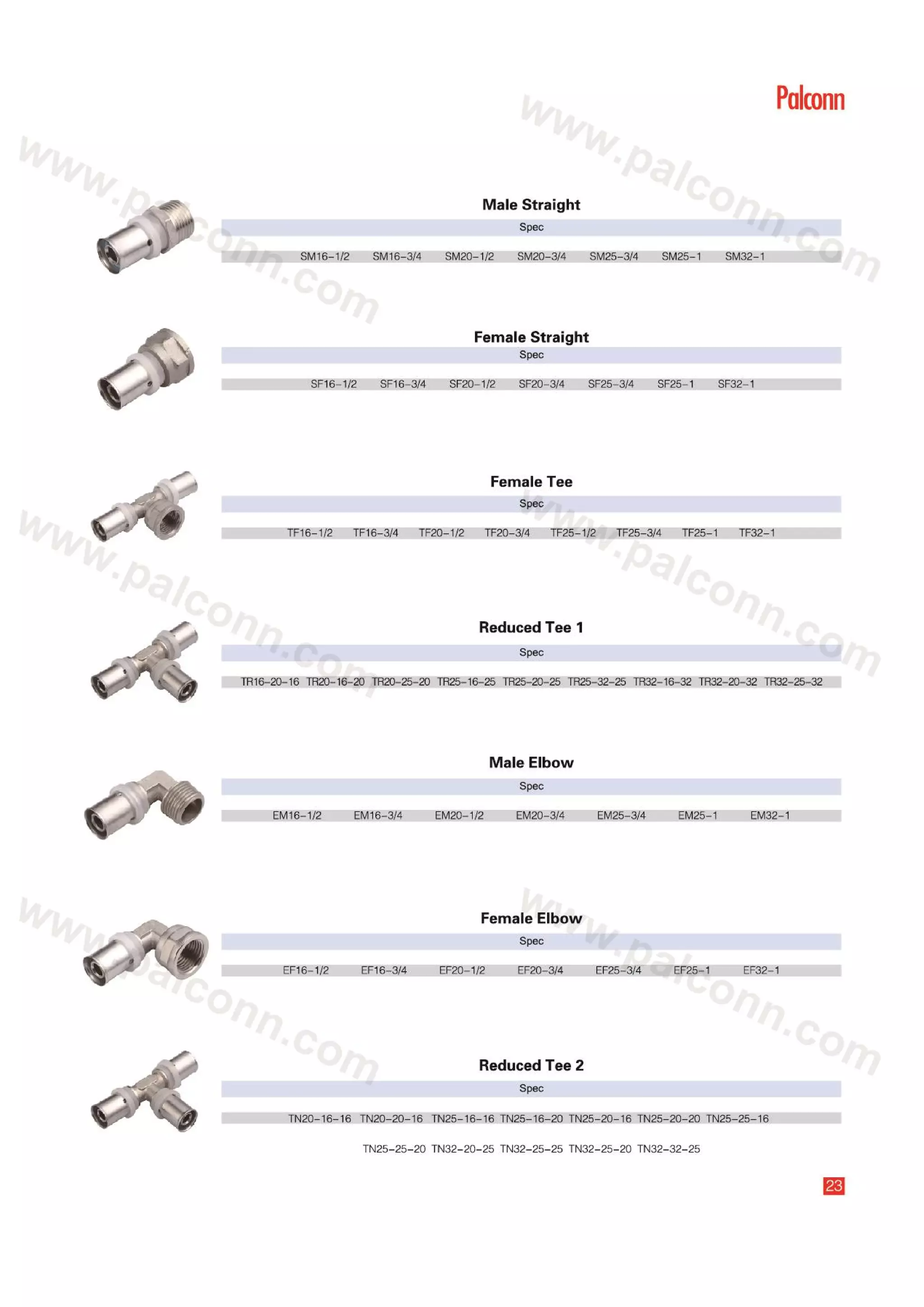 Palconn pex pipe & fittings series catalog PDF Chemistry Science