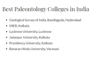 Paleontology  Career