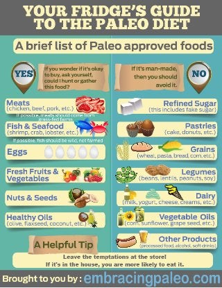 Your Fridge's Guide to The Paleo Diet (A brief list of Paleo approved foods)