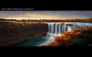 Artist’s rendition of Niagara Falls, circa 8,000 yr B.P.
 