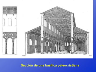 Sección de una basílica paleocristiana
 