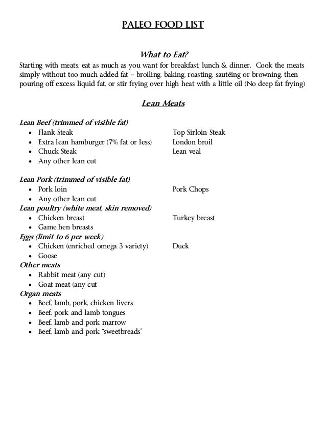 Another Great Descriptive Paleo Food List Shared By Dr Lane Sebring