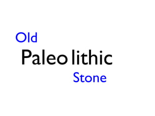 Paleo lithic Old Stone 