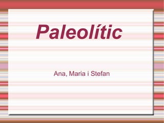 Paleolític
Ana, Maria i Stefan
 