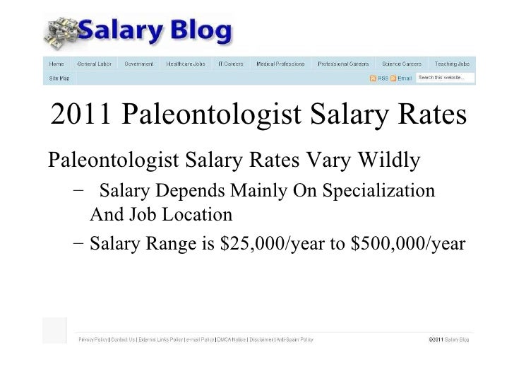 Paleontologist salary
