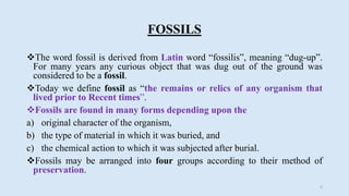 Paleontology, types \u0026 uses of fossils