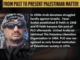 FROM PAST TO PRESENT PALESTINIAN MATTER