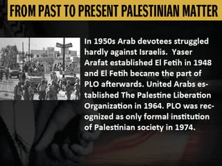 FROM PAST TO PRESENT PALESTINIAN MATTER