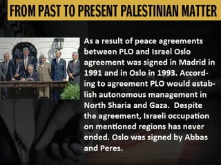 FROM PAST TO PRESENT PALESTINIAN MATTER