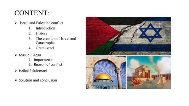 Palestine and israel conflict | PPT