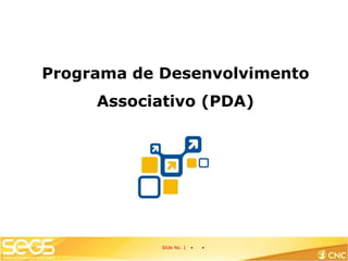 Slide No. 1 • •
Programa de Desenvolvimento
Associativo (PDA)
 