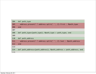 Saturday, February 26, 2011
 