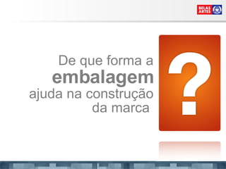 De que forma a  embalagem  ajuda na construção da marca  