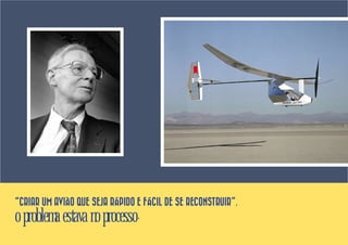 “CRIAR UM AVIÃO QUE SEJA RÁPIDO E FÁCIL DE SE RECONSTRUIR”.

o problema estava no processo .
 