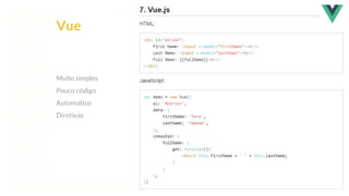 This is our vision
Building the foundation to Build a 3B Company by FY20
Vue
Muito simples
Pouco código
Automatico
Diretivas
 