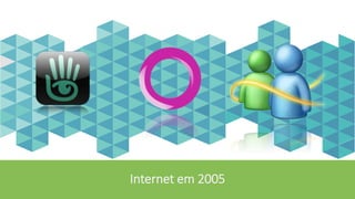 "Coming together is a beginning.
Keeping together is progress.
Working together is success."
- Henry Ford
Internet em 2005
 