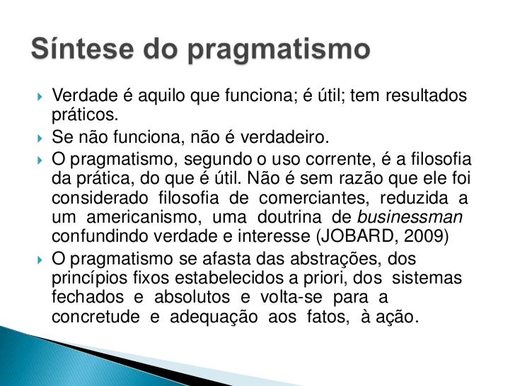 A influencia do pragmatismo na teologia A influencia do pragmatismo na teologia
