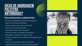 dicas de abordagem
palestra
antidrogas?
•
•
•
•
•
•
•
•
•
•
 