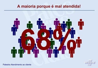 A maioria porque é mal atendida! 68% 68% 