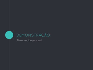 ! DEMONSTRAÇÃO
Show me the process!
 