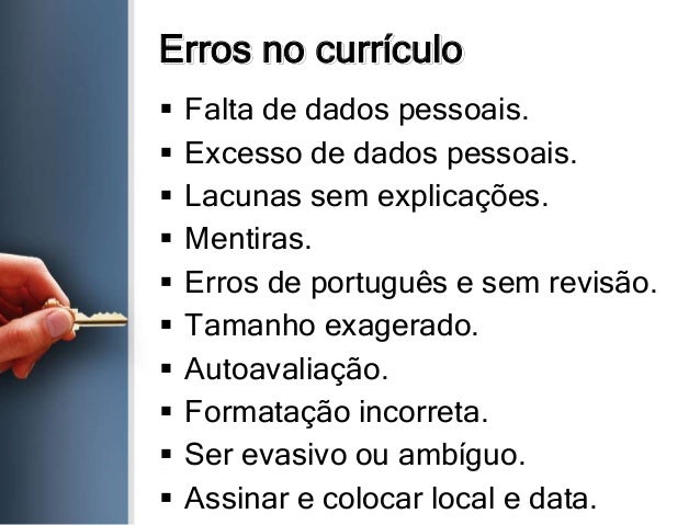 Currículo - A chave para o mercado de Trabalho Currículo - A chave para o mercado de Trabalho