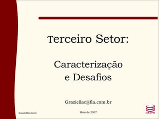 T erceiro Setor: Caracterização e Desafios [email_address] Maio de 2007 