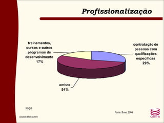 Profissionalização N=24 Fonte: Bose, 2004 