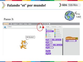 Falando “oi” por mundo!
Passo 3:
 
