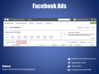 Facebook Ads
Posta ai:
#aprendendomarketingdigital
 