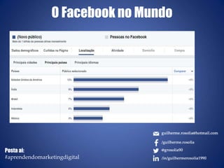 O Facebook no Mundo
Posta ai:
#aprendendomarketingdigital
 
