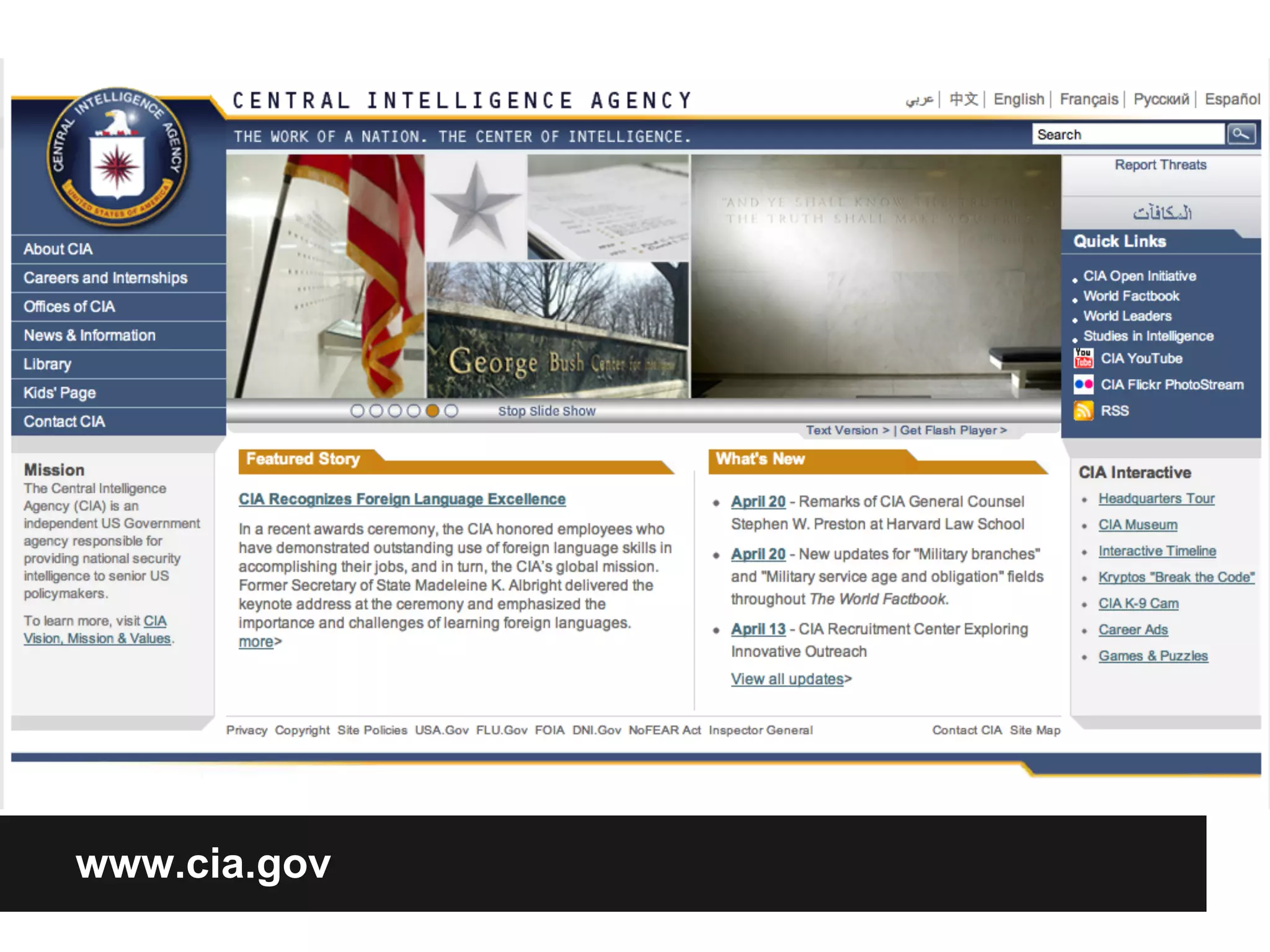 Plone




www.cia.gov
 