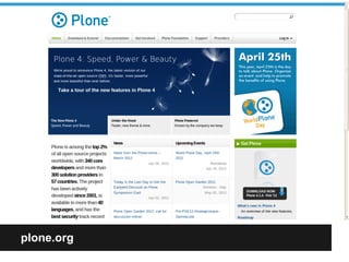 Plone




plone.org
 