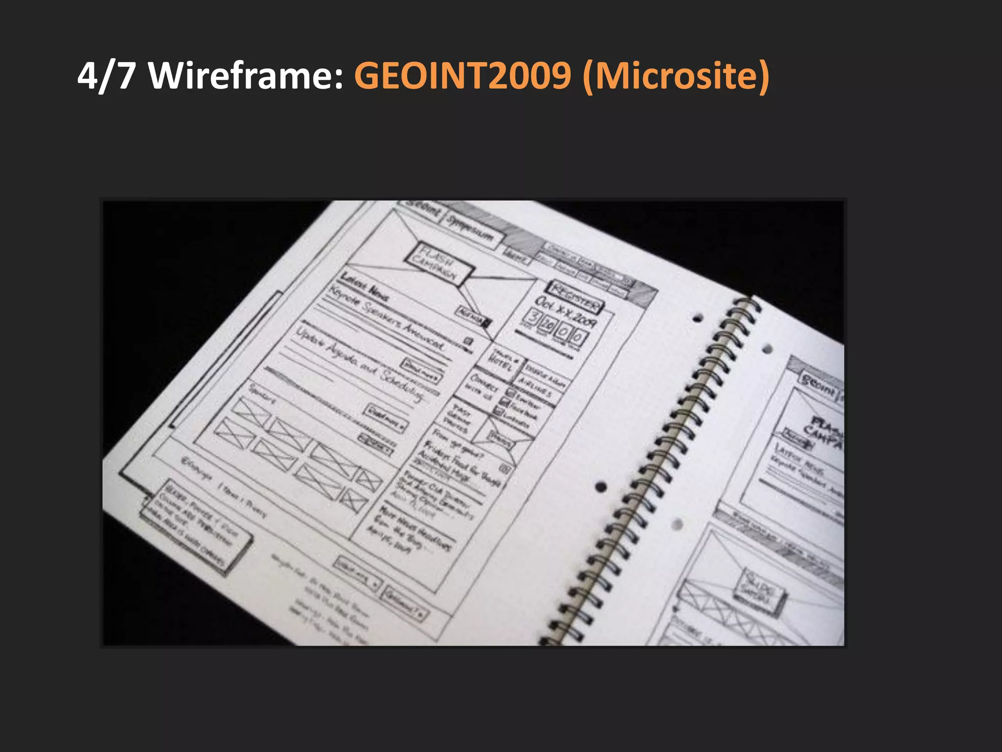 4/7 Wireframe: GEOINT2009 (Microsite)
 