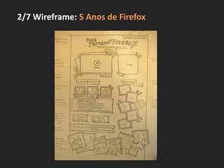 2/7 Wireframe: 5 Anos de Firefox
 