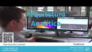 Edificações Inteligentes
Soluções Sustentáveis, Tecnologias, Tendências.
Palestrante: Frank Caramelo 6161
Tendênciashttps://youtu.be/d-_q1xvUxp4
Edificações Inteligentes
Soluções Sustentáveis, Tecnologias, Tendências.
Palestrante: Frank Caramelo
Arquitetura
Analítica
em estudo de eficiência energética
 