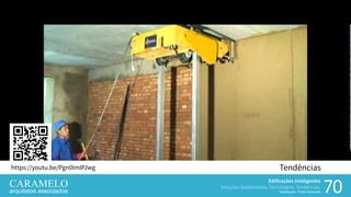 Edificações Inteligentes
Soluções Sustentáveis, Tecnologias, Tendências.
Palestrante: Frank Caramelo 7070
Tendênciashttps://youtu.be/Pgn0ImIPJwg
Edificações Inteligentes
Soluções Sustentáveis, Tecnologias, Tendências.
Palestrante: Frank Caramelo
 