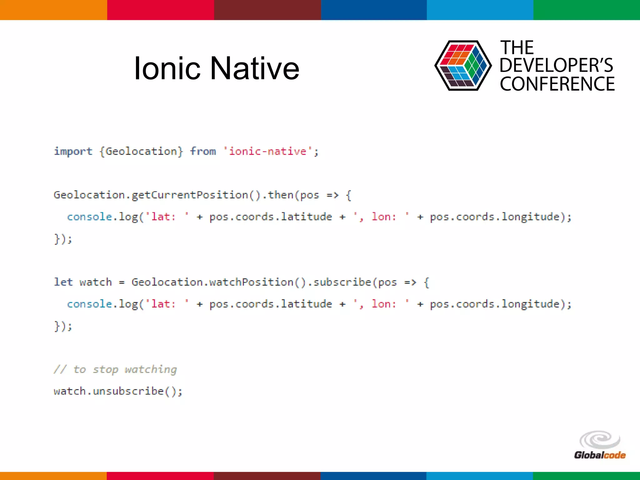 Globalcode – Open4education
Ionic Native
 
