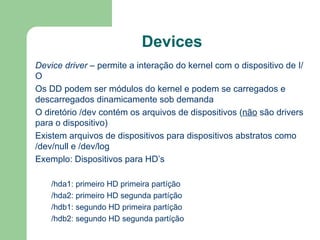 Kernel control path  – sequência de instruções executada pelo kernel em resposta a chamadas de sistema, interrupções ou exceções 