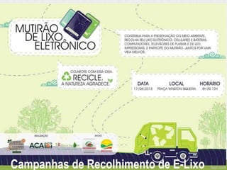 Campanhas de Recolhimento de E-Lixo
 