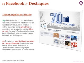 :: Facebook > Destaques

Tribunal Superior do Trabalho

(+) O Facebook do TST utiliza diversos
recursos adicionais: os “tr...