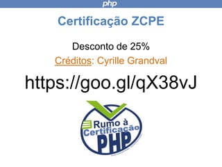 Certificação ZCPE
Desconto de 25%
Créditos: Cyrille Grandval
https://goo.gl/qX38vJ
 