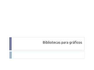 Bibliotecas para gráficos

 