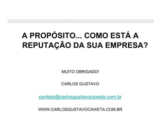 Reputação e Competitividade Corporativa