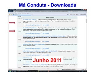 Má Conduta - Downloads
Junho 2011
 
