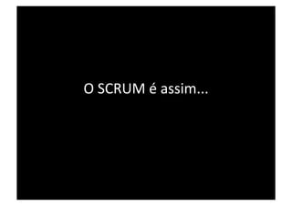 O SCRUM é assim... 
 